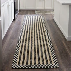 Courtly Check Herringbone Stripe 2'6" x 9' Sisal Runner
