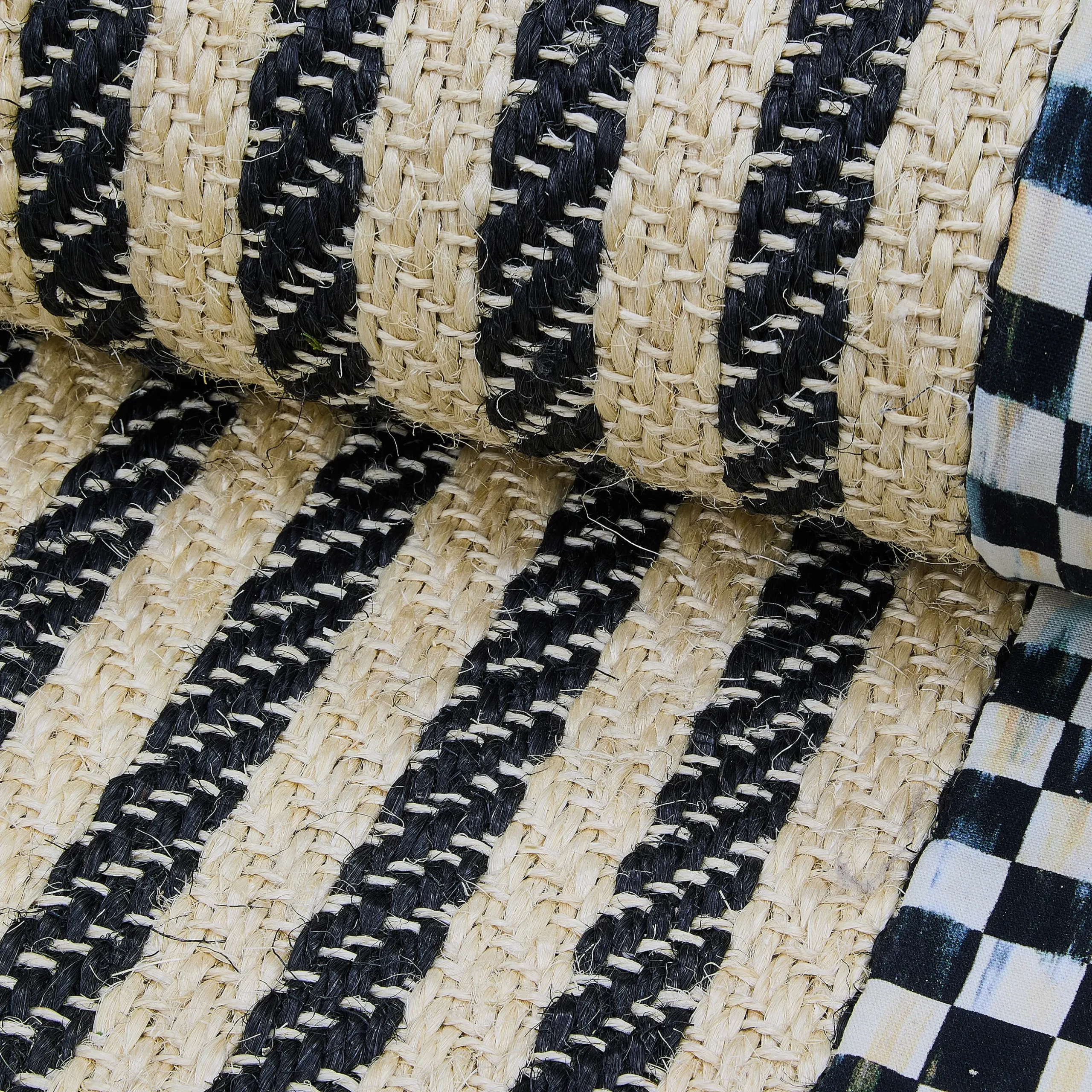 Courtly Check Herringbone Stripe 2'6" x 9' Sisal Runner