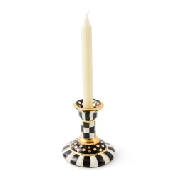 Courtly Check Large Ceramic Candlestick