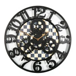 Courtly Check Large Farmhouse Wall Clock