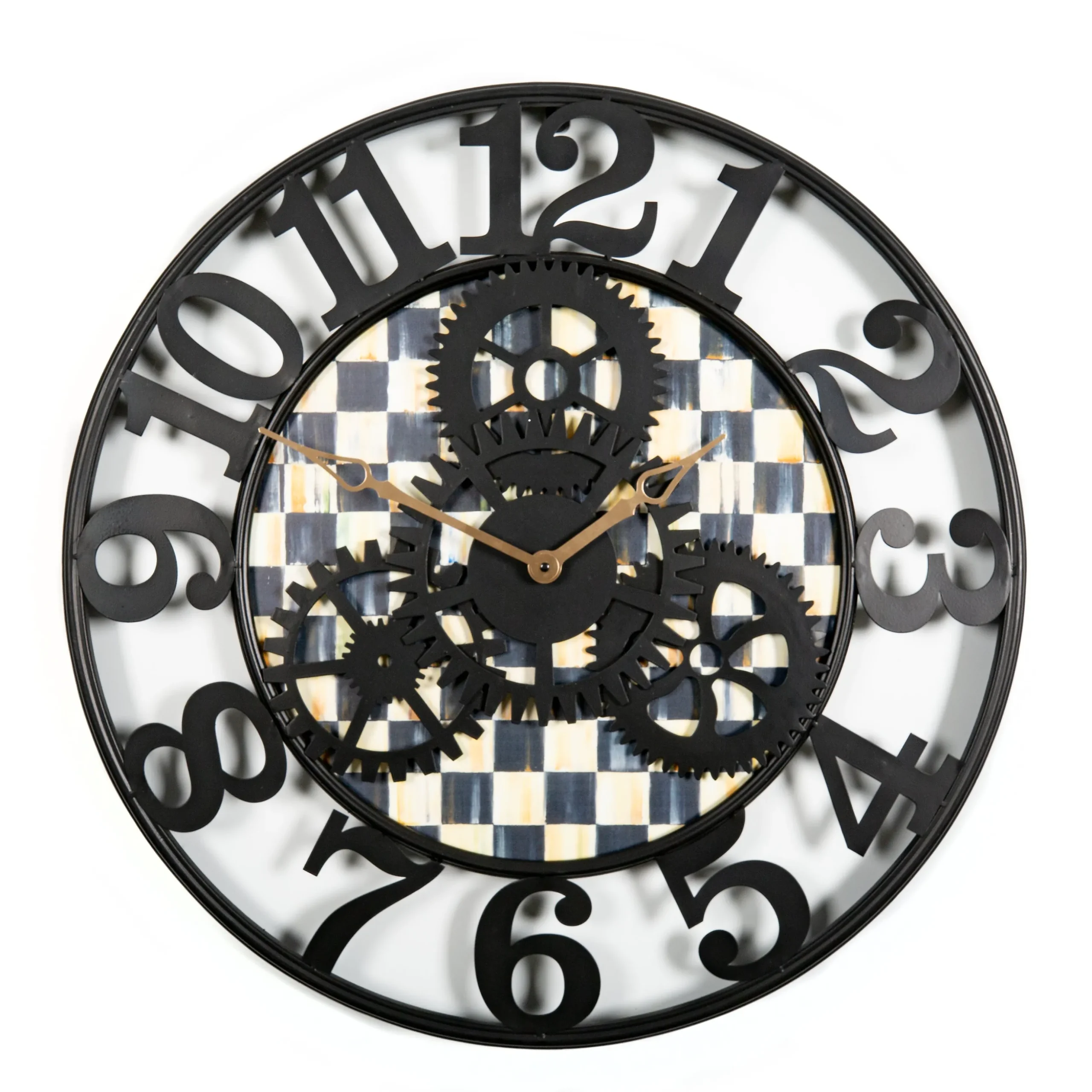 Courtly Check Large Farmhouse Wall Clock