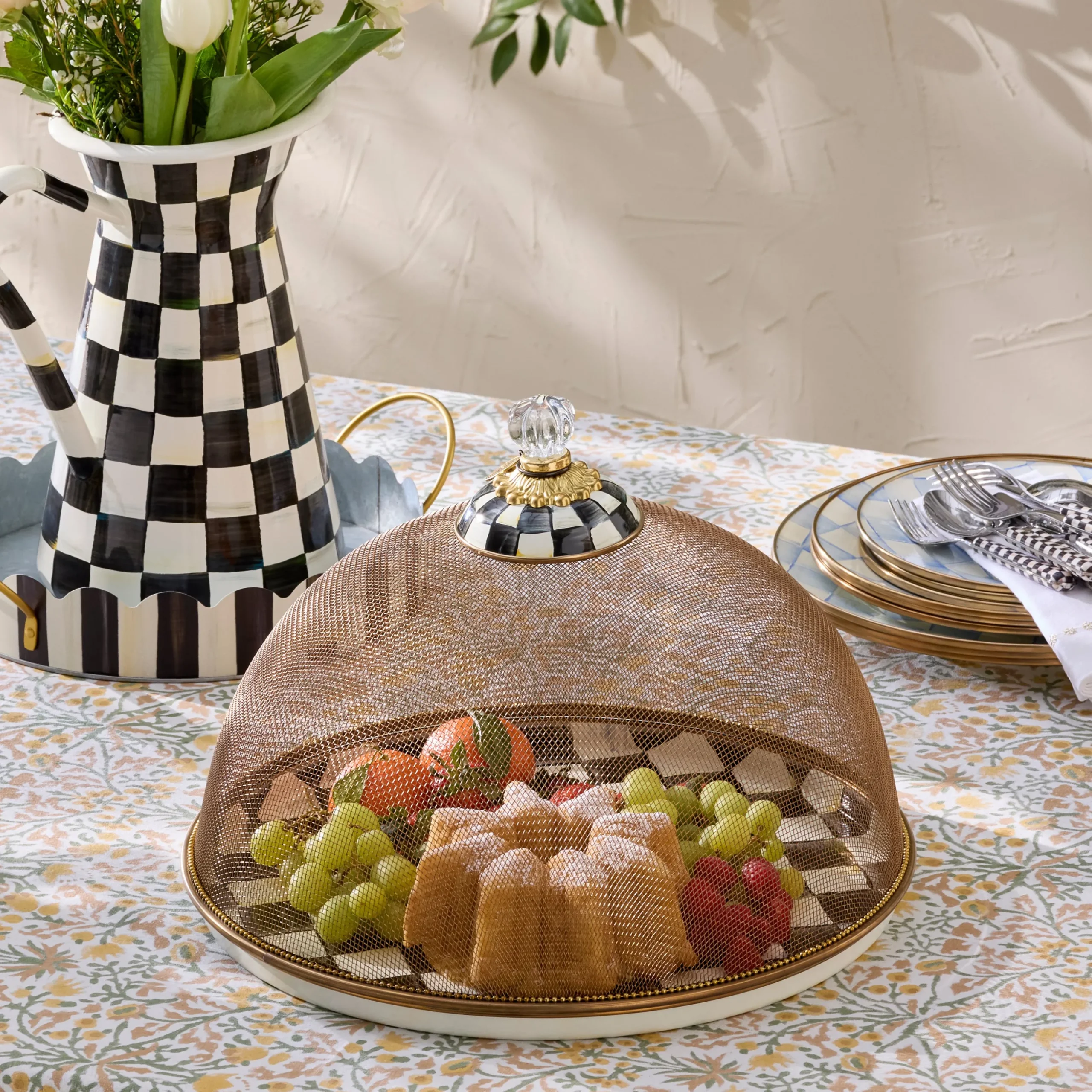 Courtly Check Large Mesh Dome