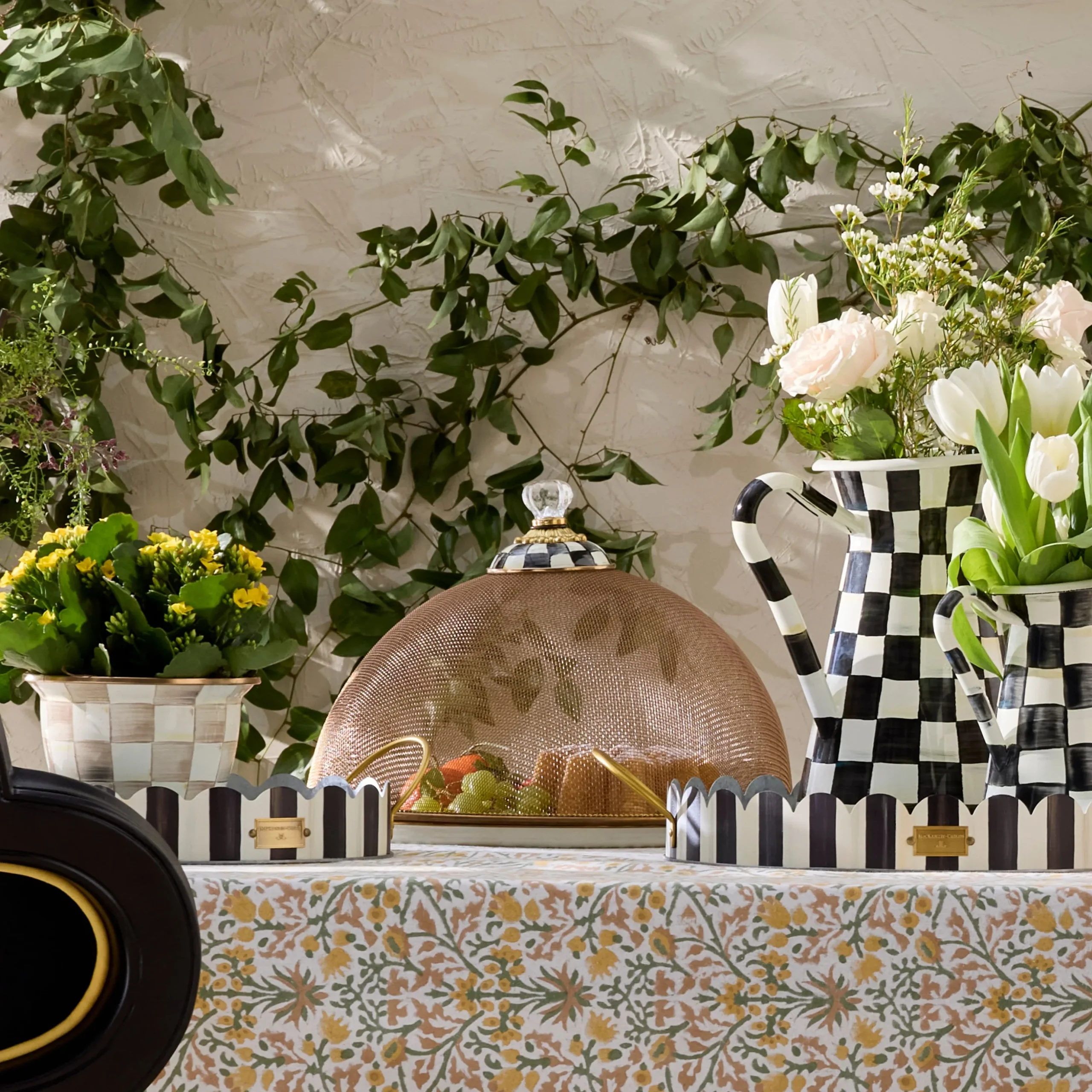 Courtly Check Large Mesh Dome