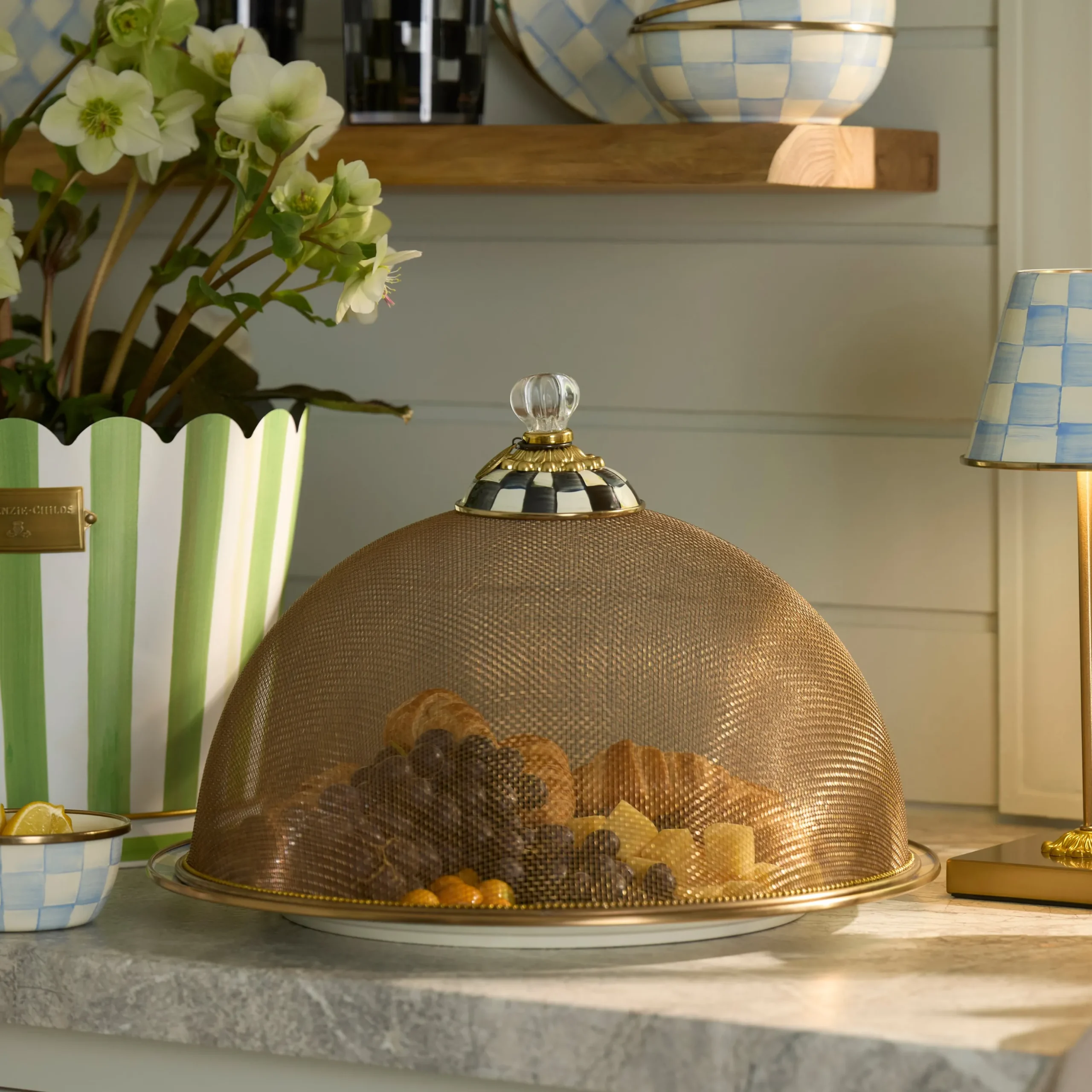 Courtly Check Large Mesh Dome