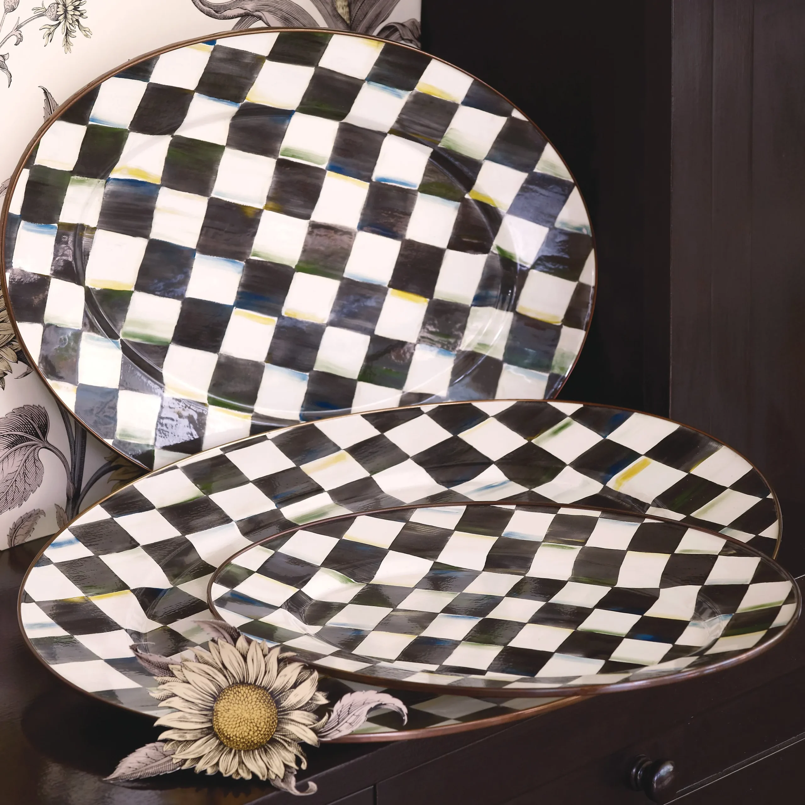 Courtly Check Large Oval Platter