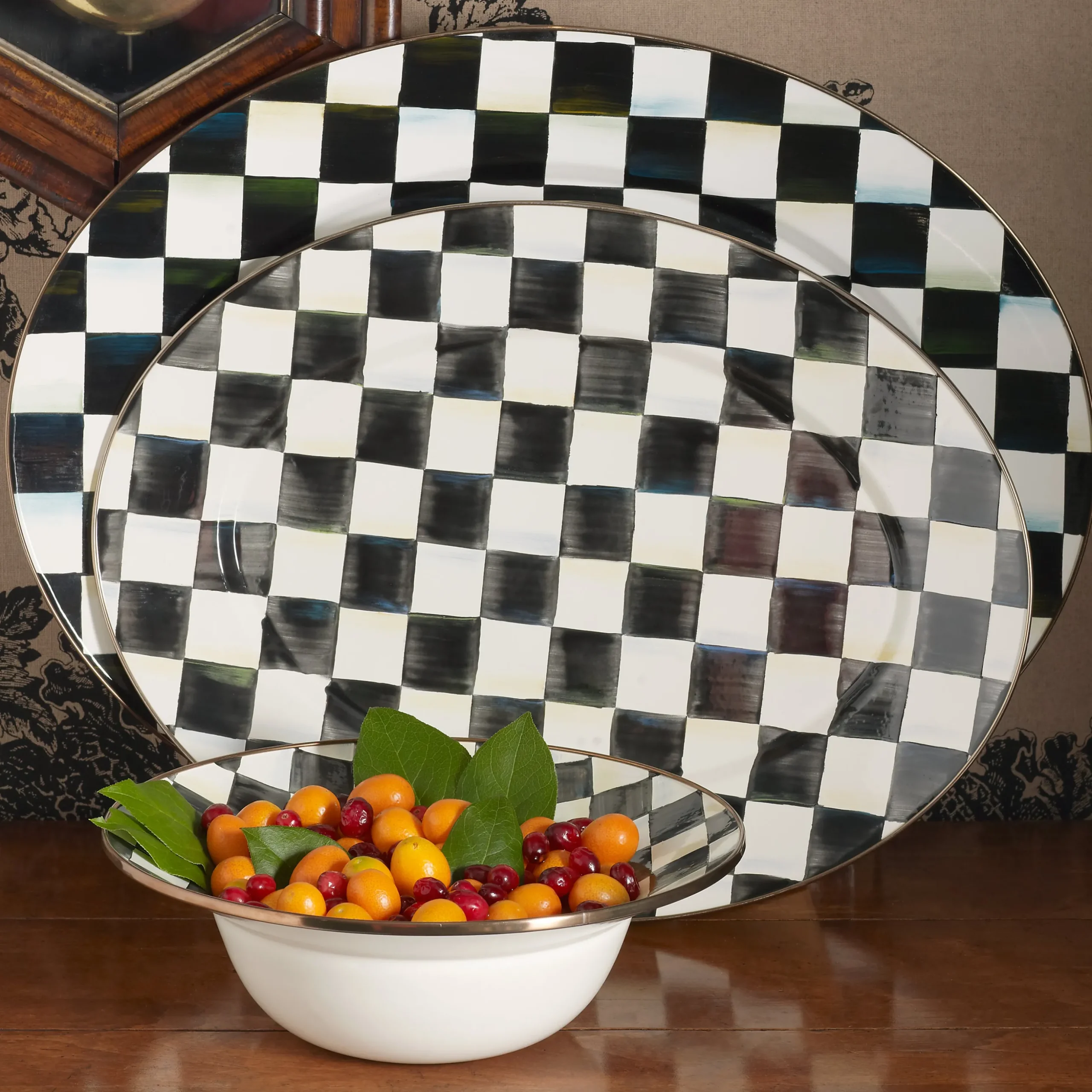 Courtly Check Large Oval Platter