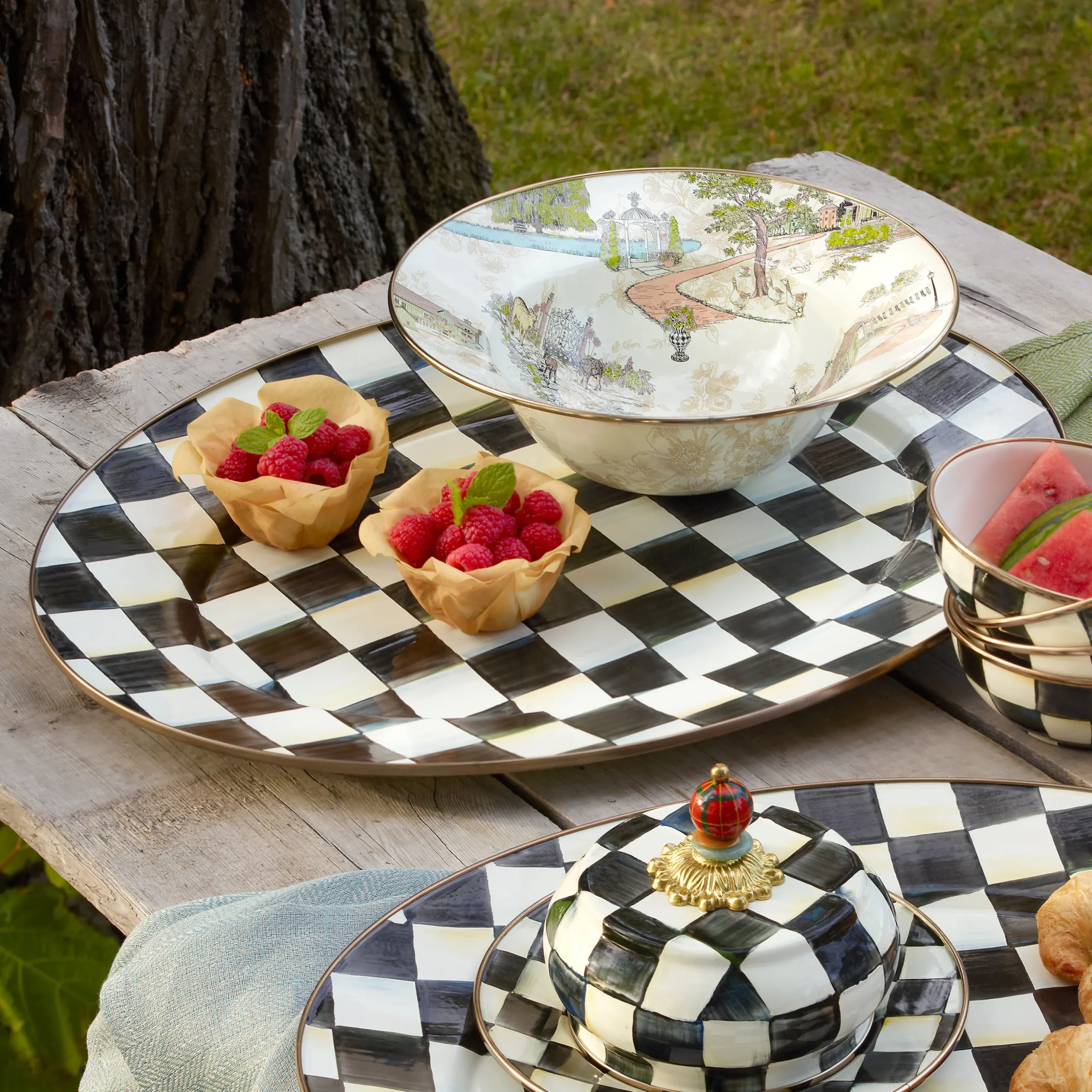 Courtly Check Large Oval Platter