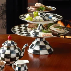 Courtly Check Large Pedestal Platter