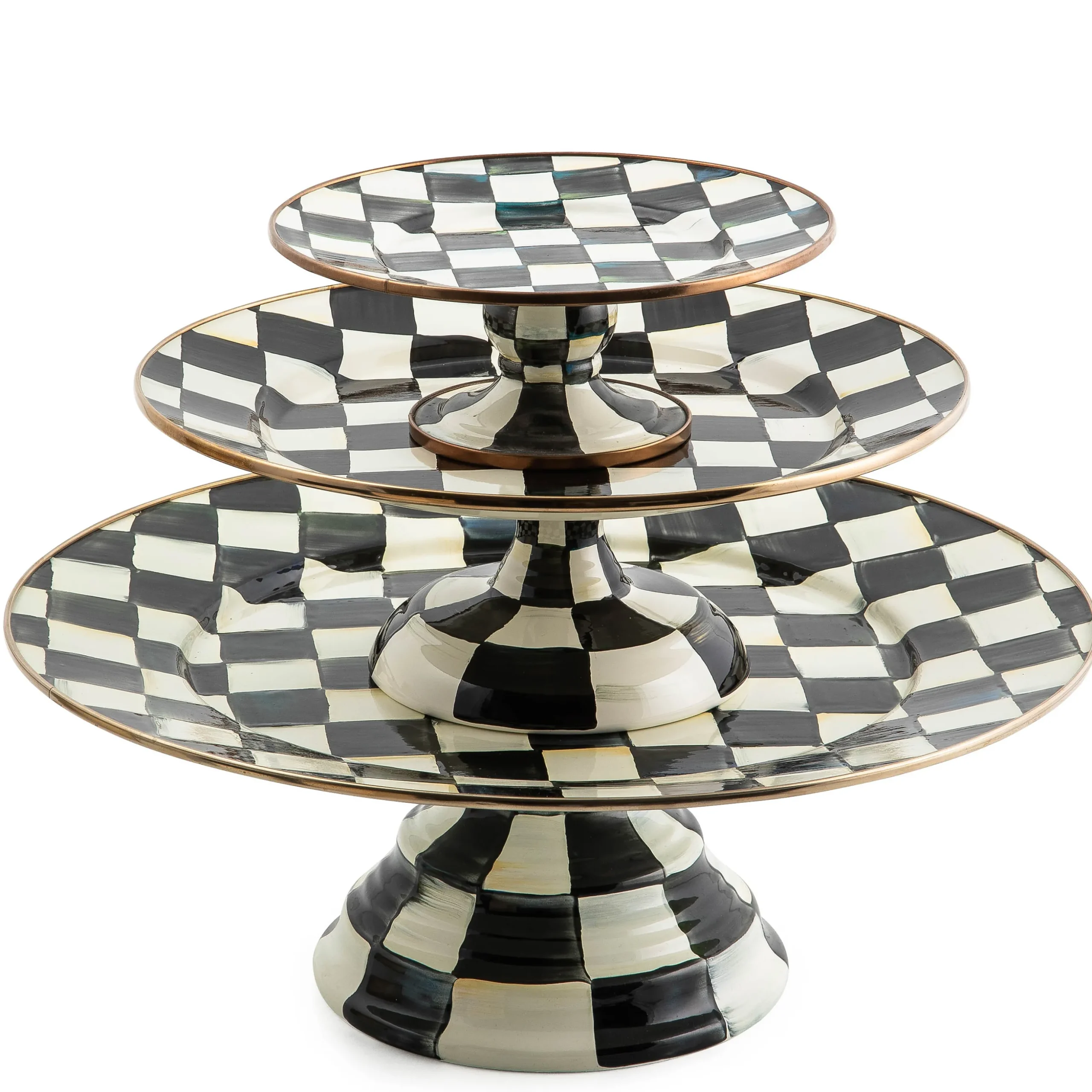 Courtly Check Large Pedestal Platter