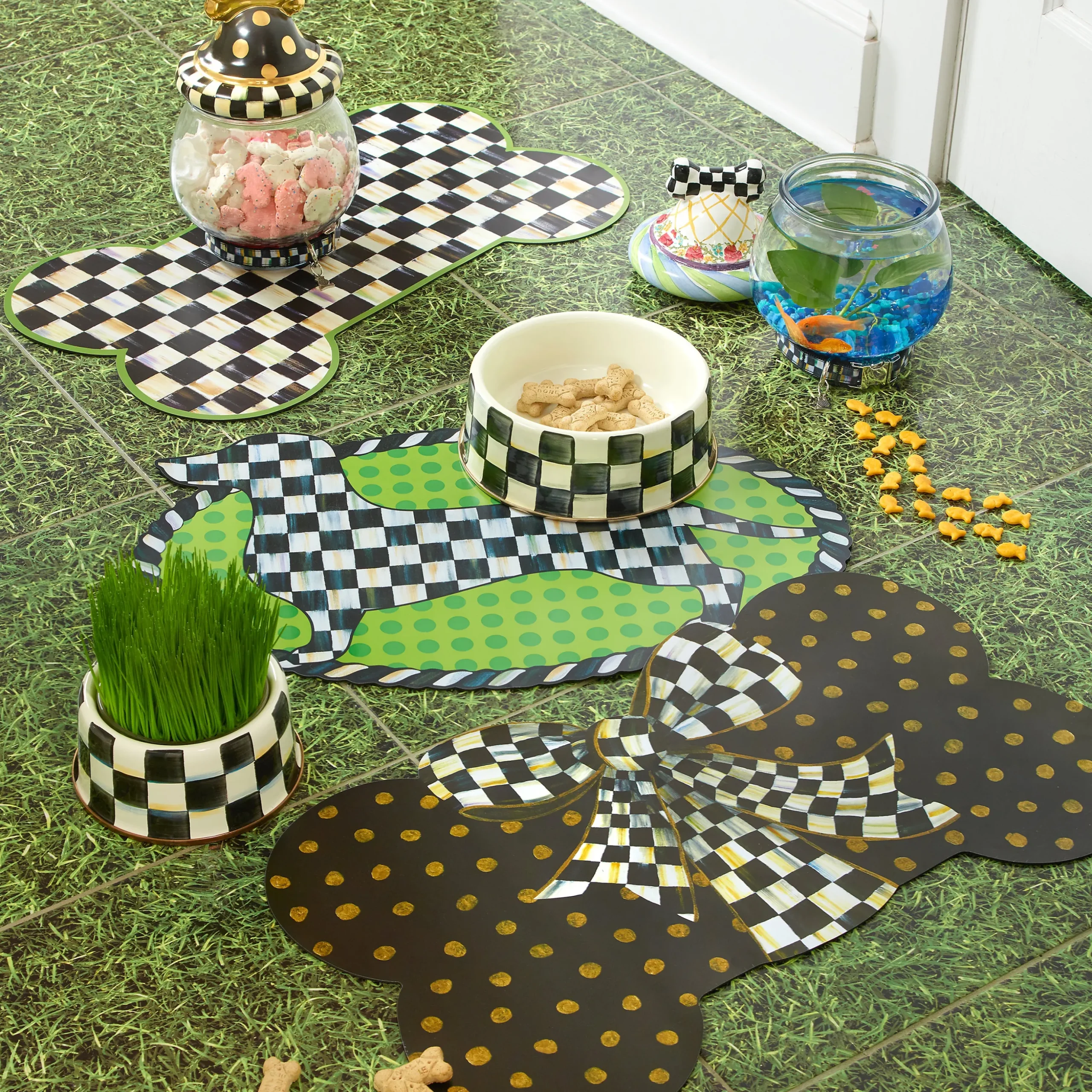 Courtly Check Large Pet Dish