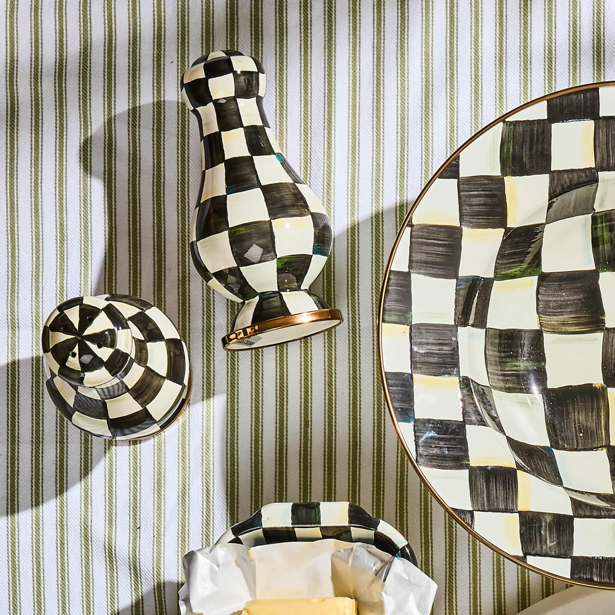 Courtly Check Large Salt & Pepper Shakers