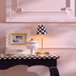 Courtly Check LED Rechargeable Cafe Table Lamp