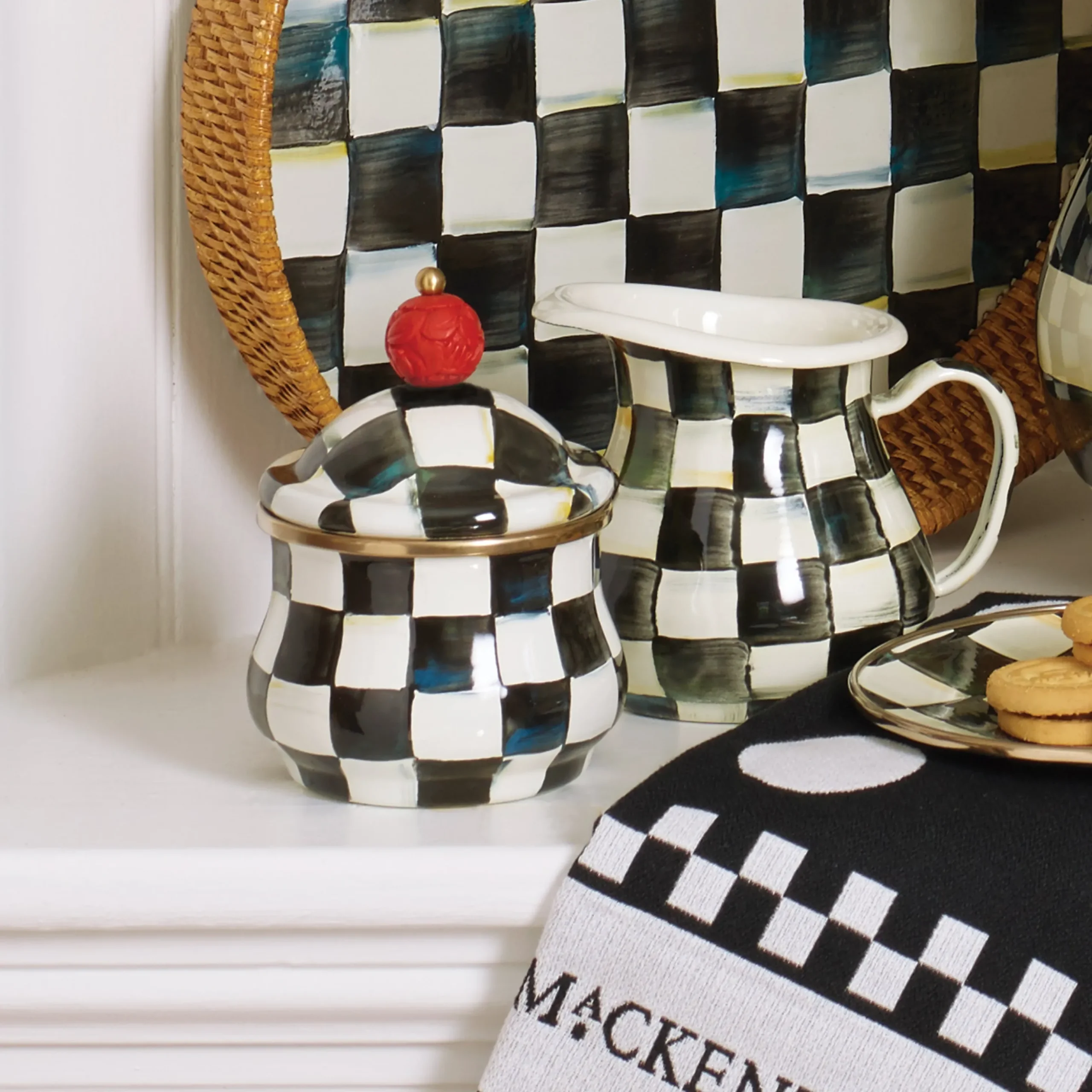 Courtly Check Lidded Sugar Bowl