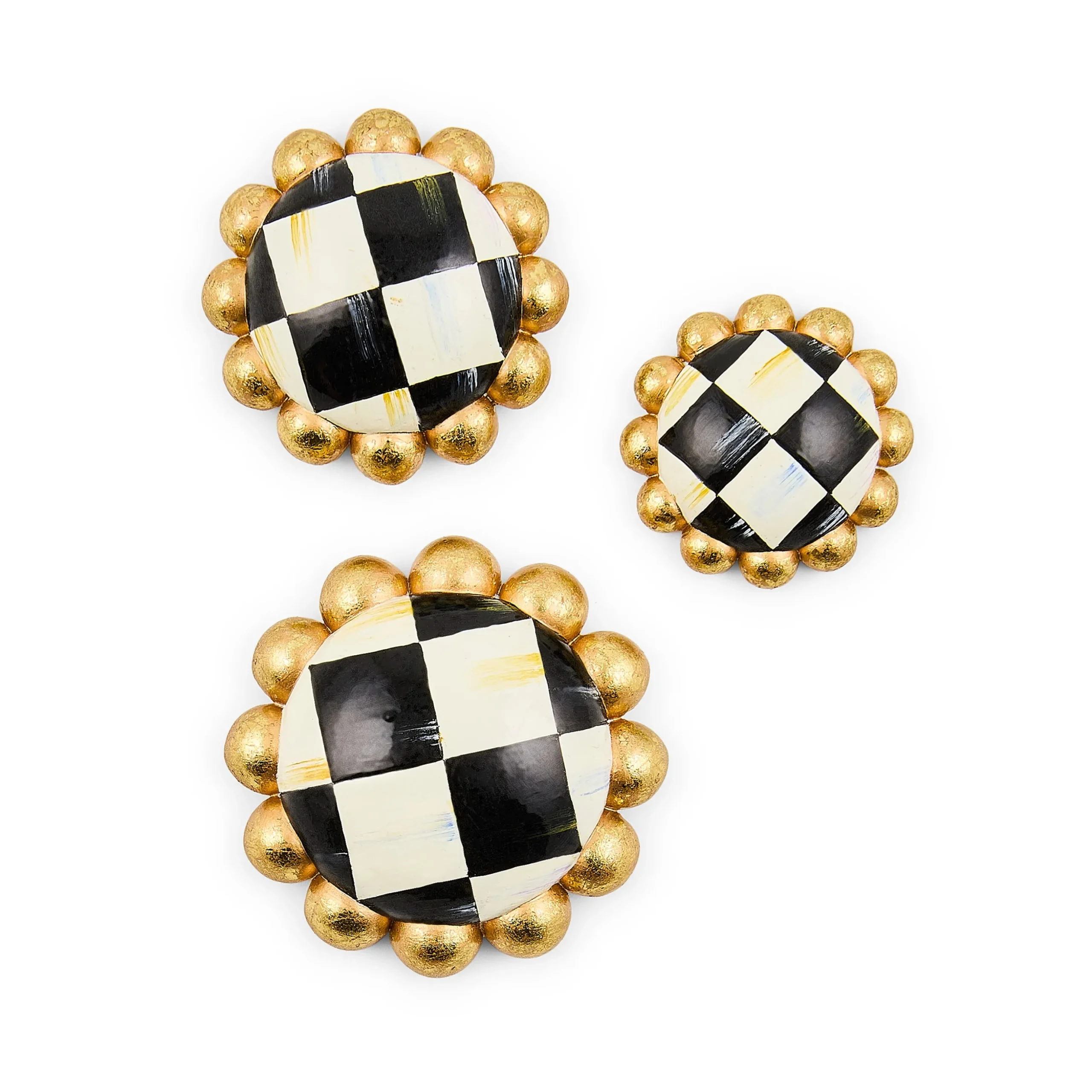 Courtly Check Magnets, Set of 3