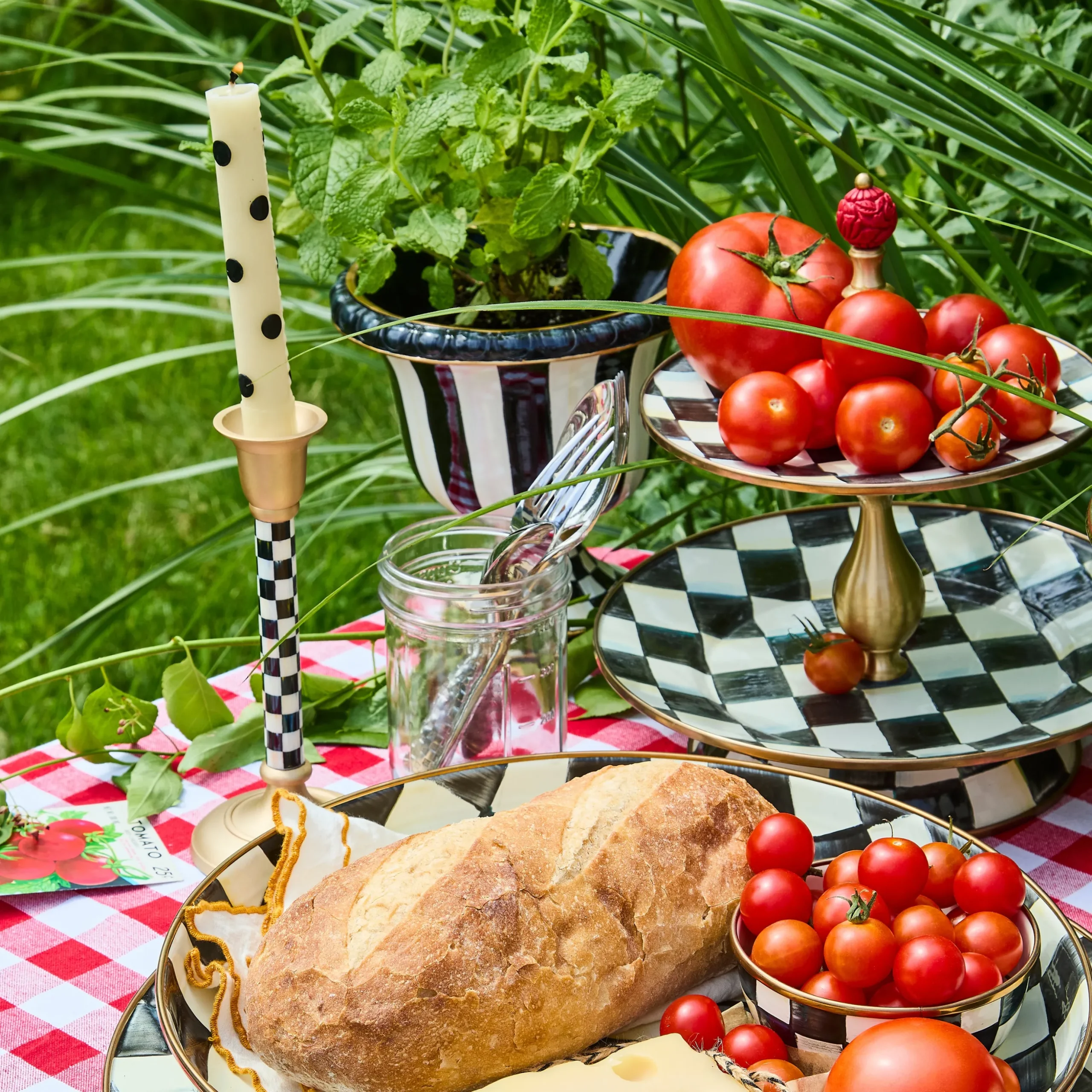 Courtly Check Medium Candlestick