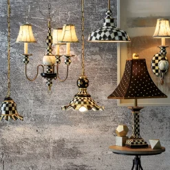 Courtly Check Medium Ceramic Pendant Lamp