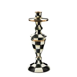 Courtly Check Medium Enamel Candlestick