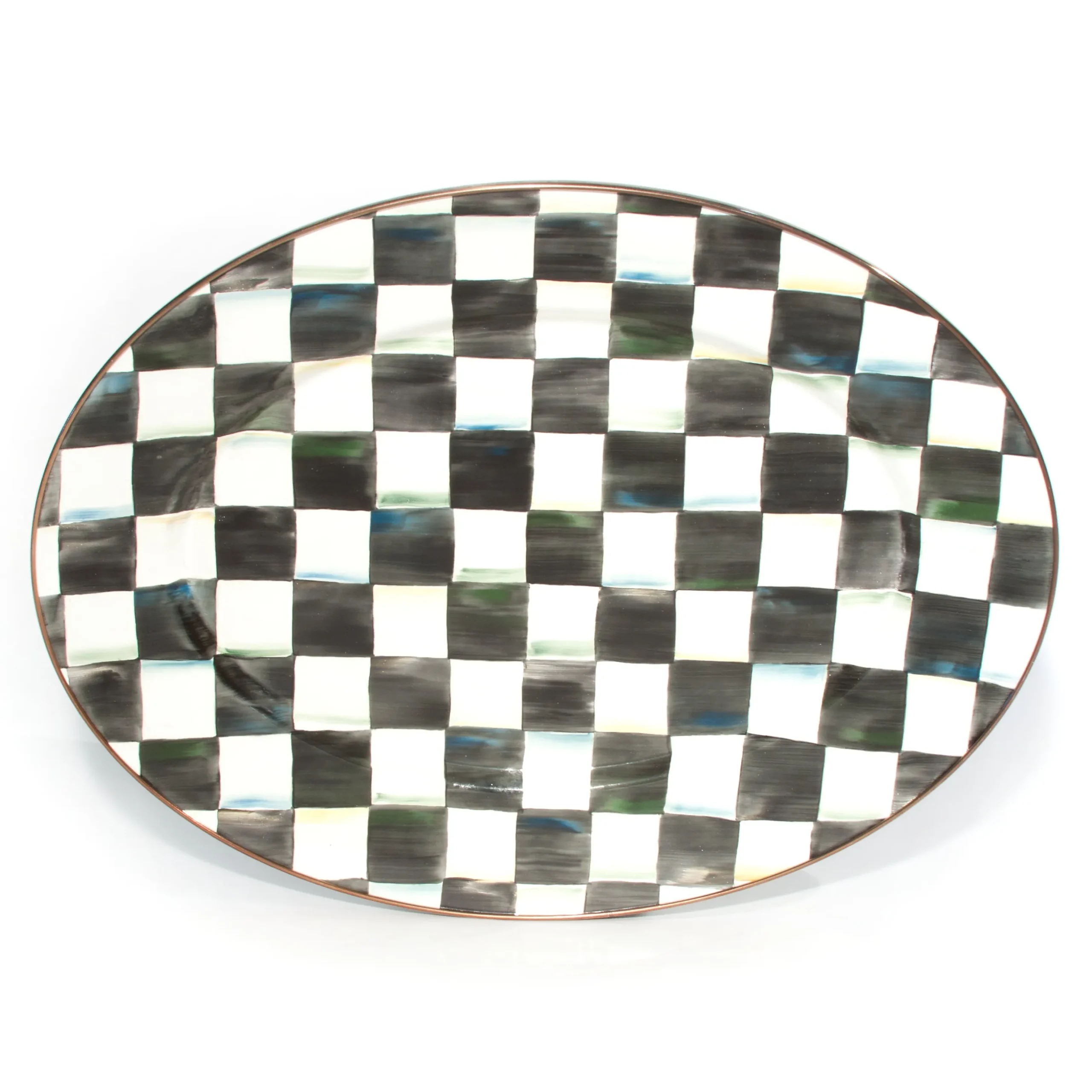 Courtly Check Medium Oval Platter