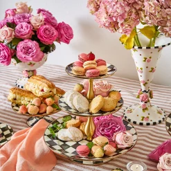 Courtly Check Mini Pedestal Platter