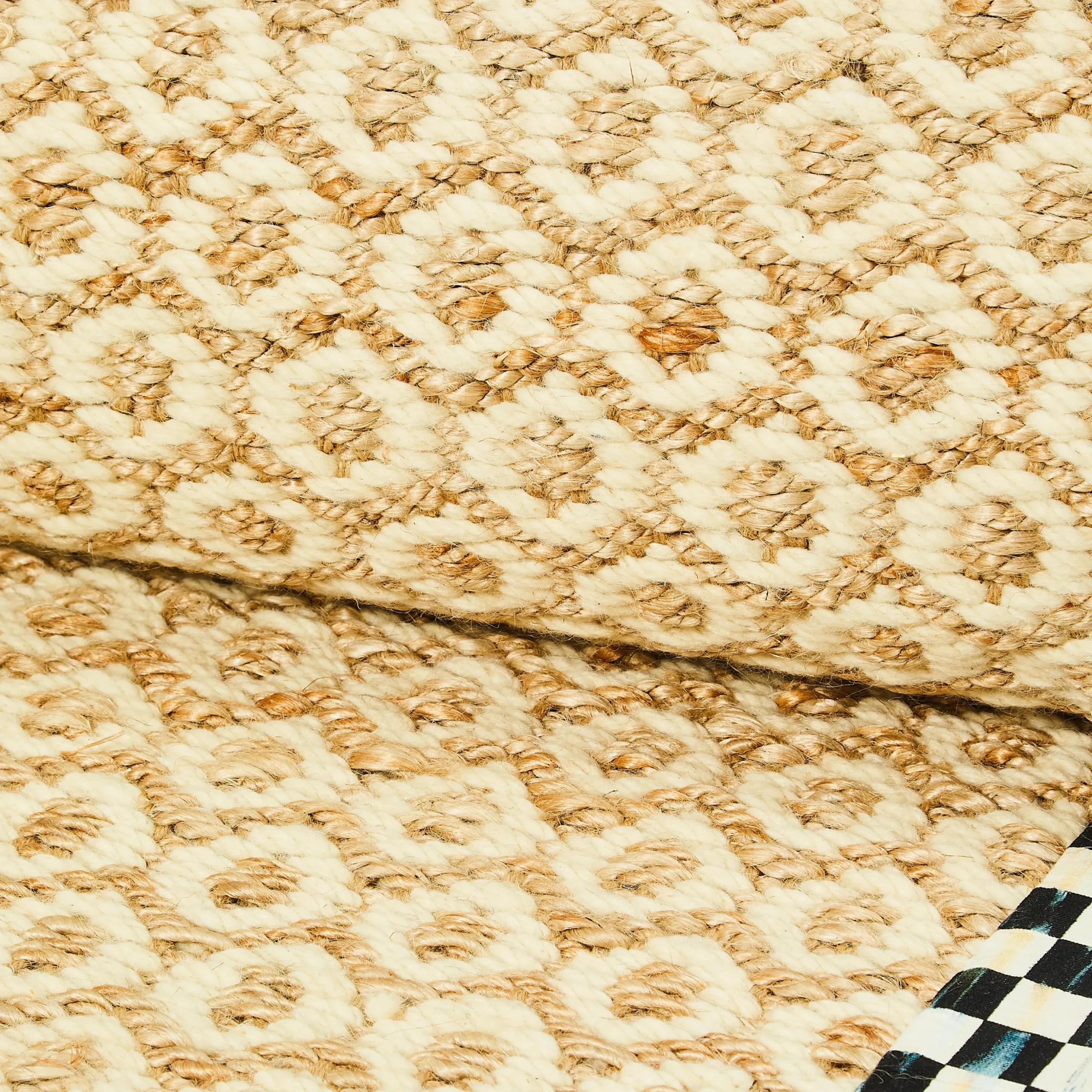Courtly Check Natural Honeycomb 3' x 5' Jute Rug