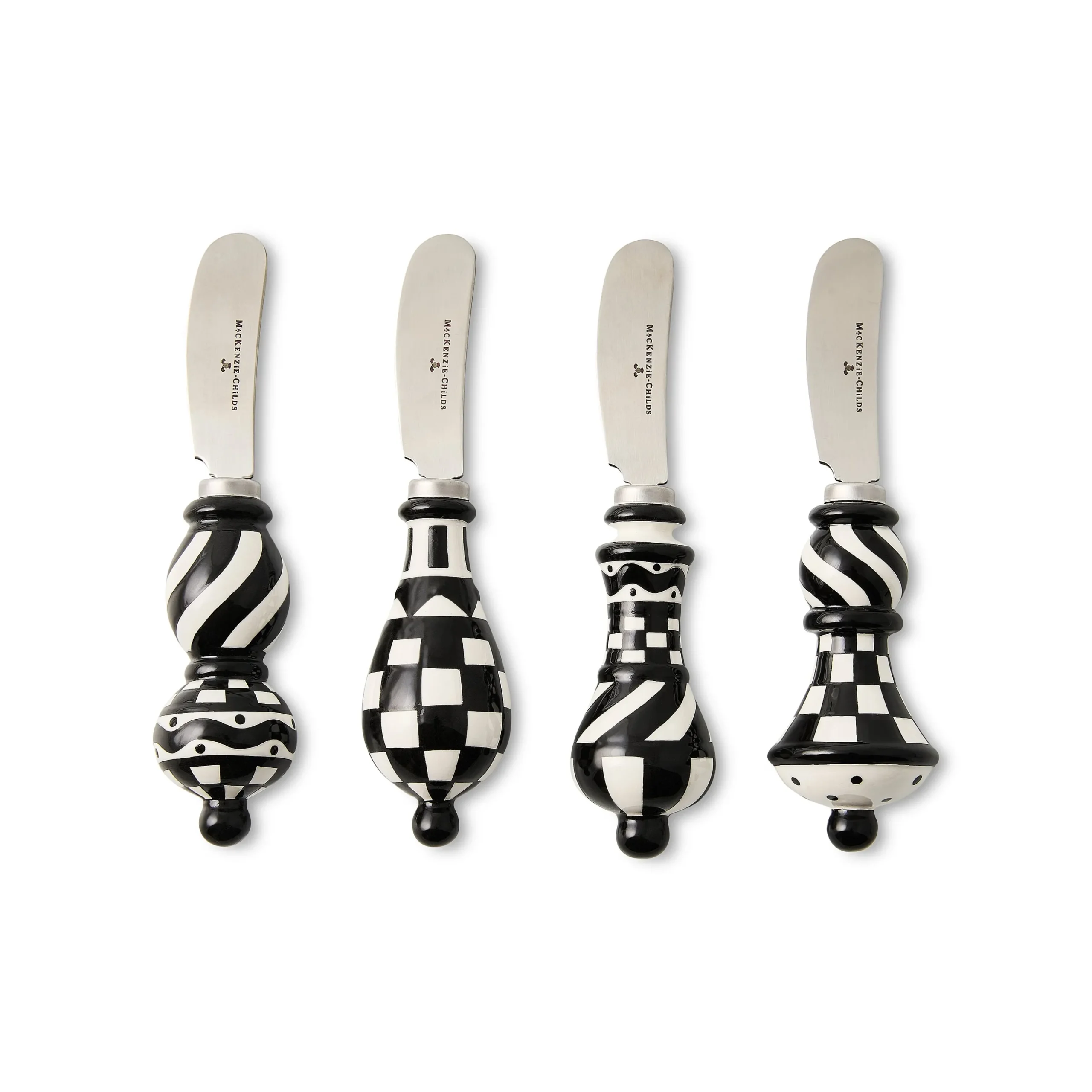 Courtly Check Party Spreaders, Set of 4