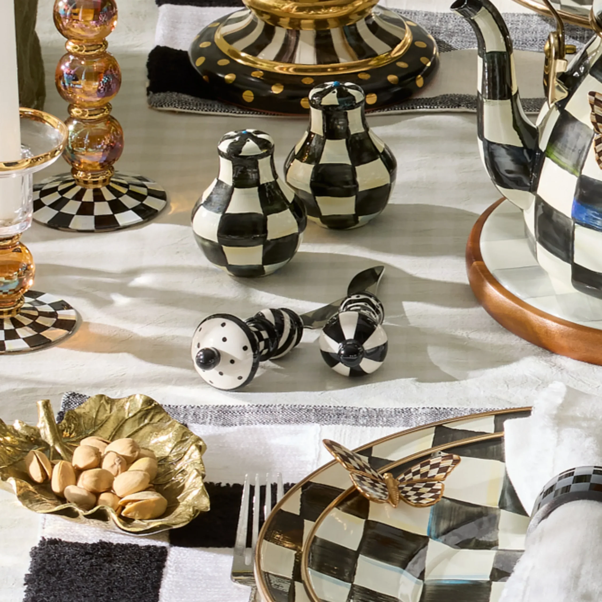 Courtly Check Party Spreaders, Set of 4