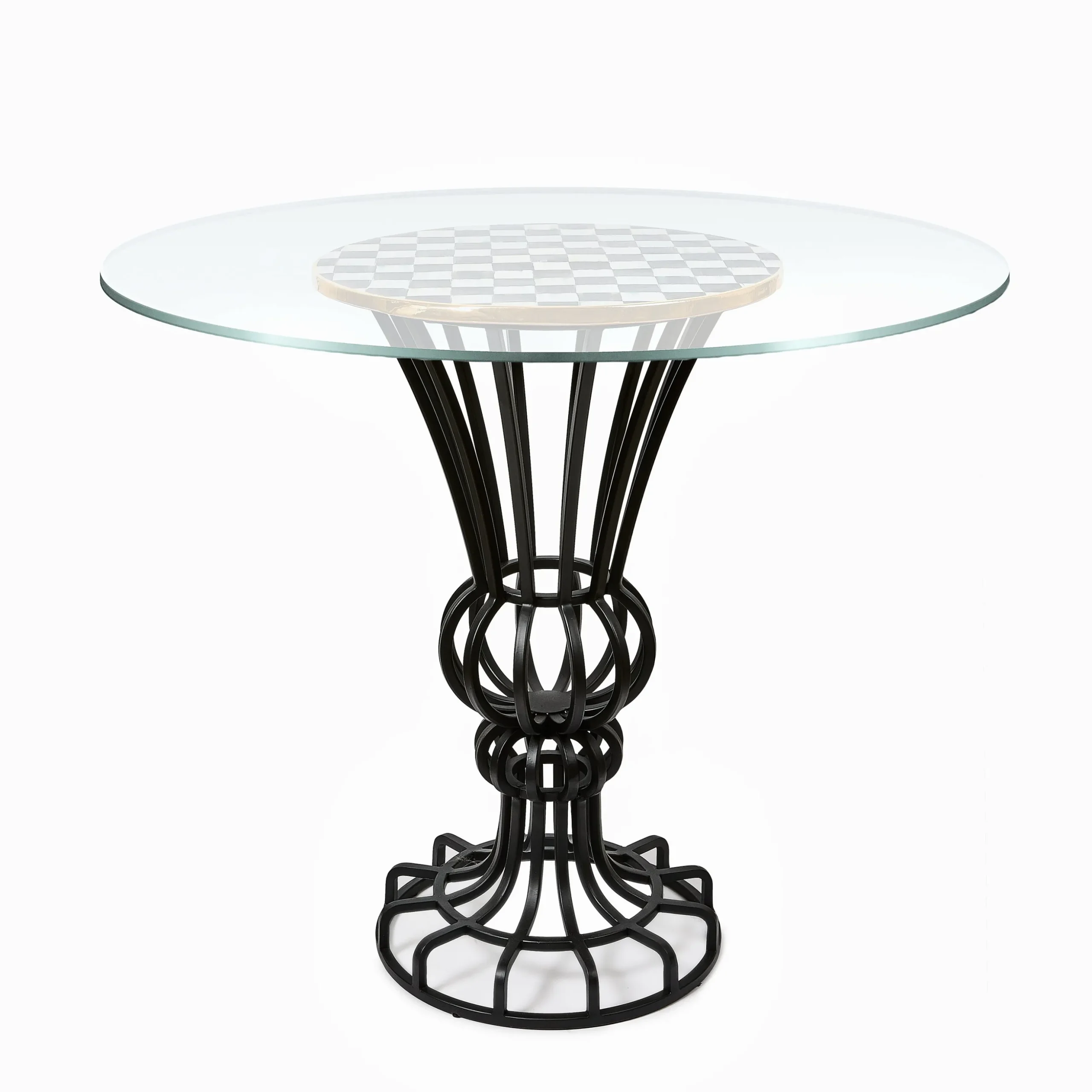 Courtly Check Pedestal Accent Table