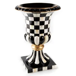 Courtly Check Pedestal Tabletop Urn