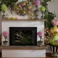 Courtly Check Pedestal Tabletop Urn