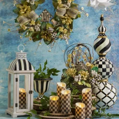 Courtly Check Pedestal Tabletop Urn