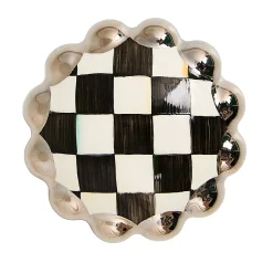 Courtly Check Platinum Round Knob