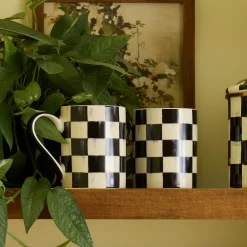 Courtly Check Porcelain Mug