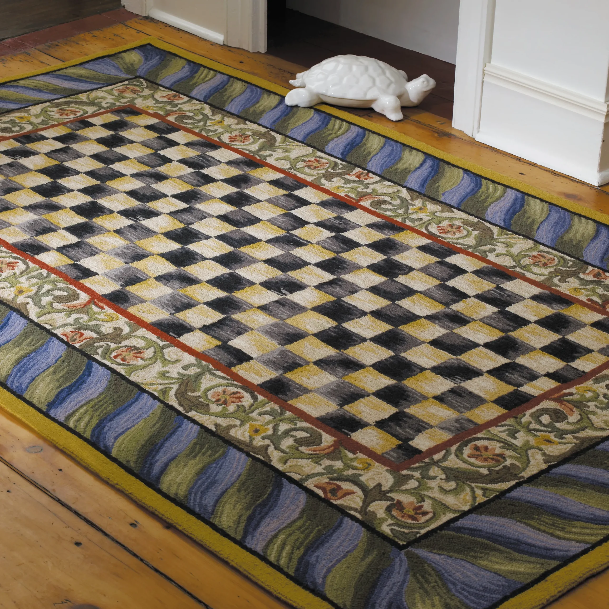 Courtly Check Purple & Green 5' x 8' Rug