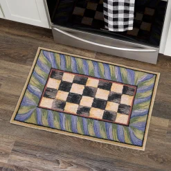 Courtly Check Purple & Green 2' x 3' Washable Rug