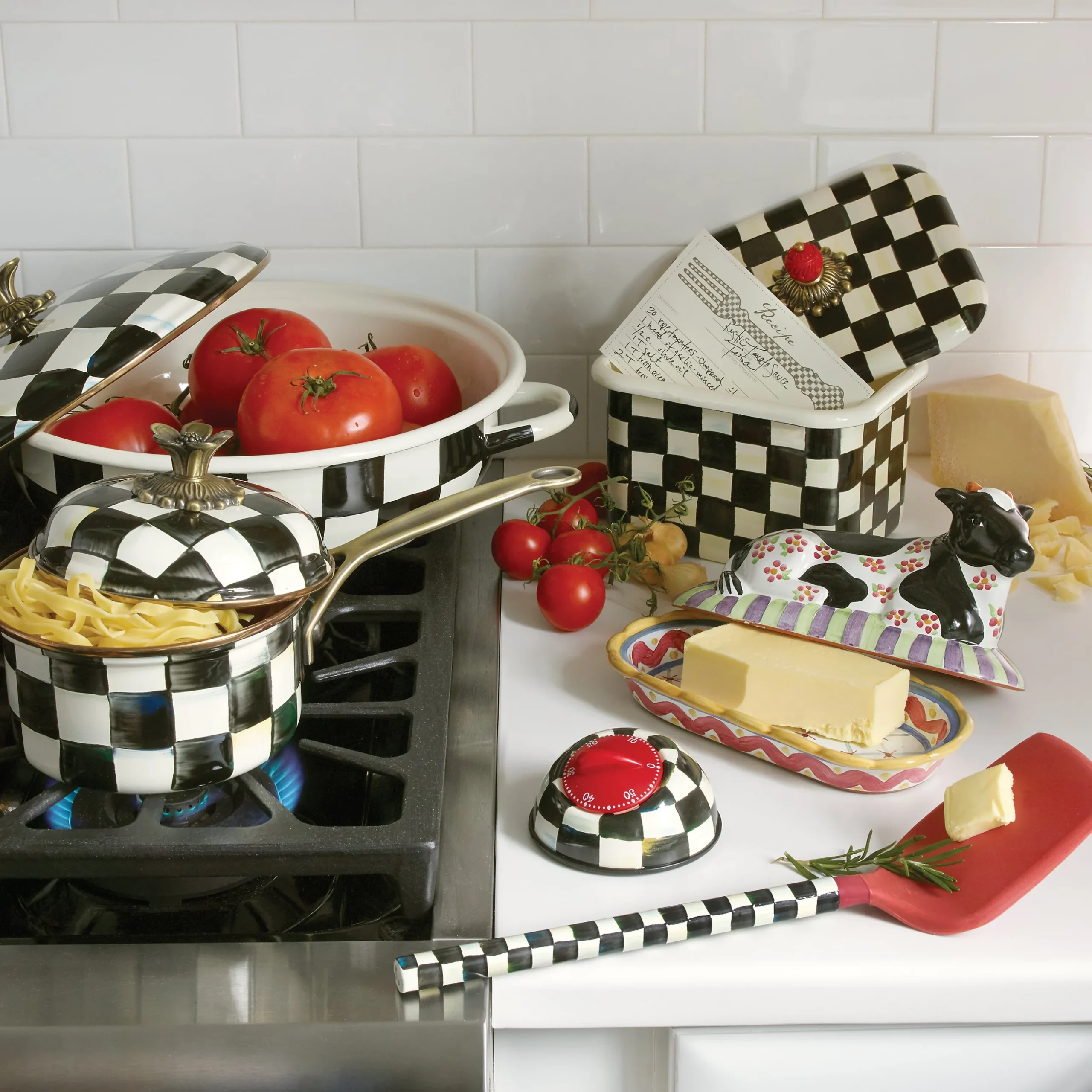 Courtly Check Recipe Box