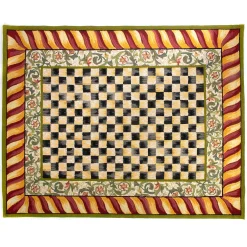 Courtly Check Red & Gold 8' x 10' Rug