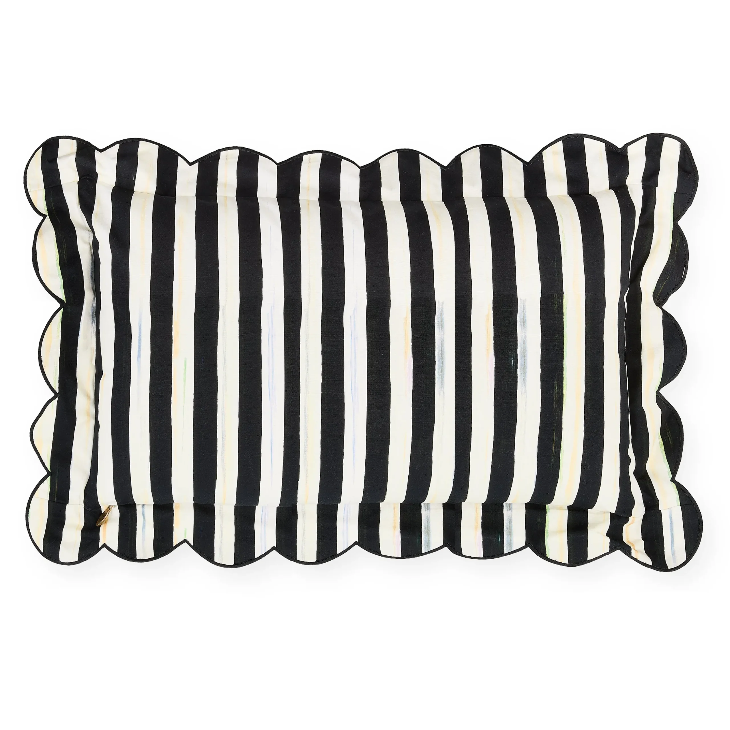 Courtly Check Reversible Scalloped Lumbar Throw Pillow