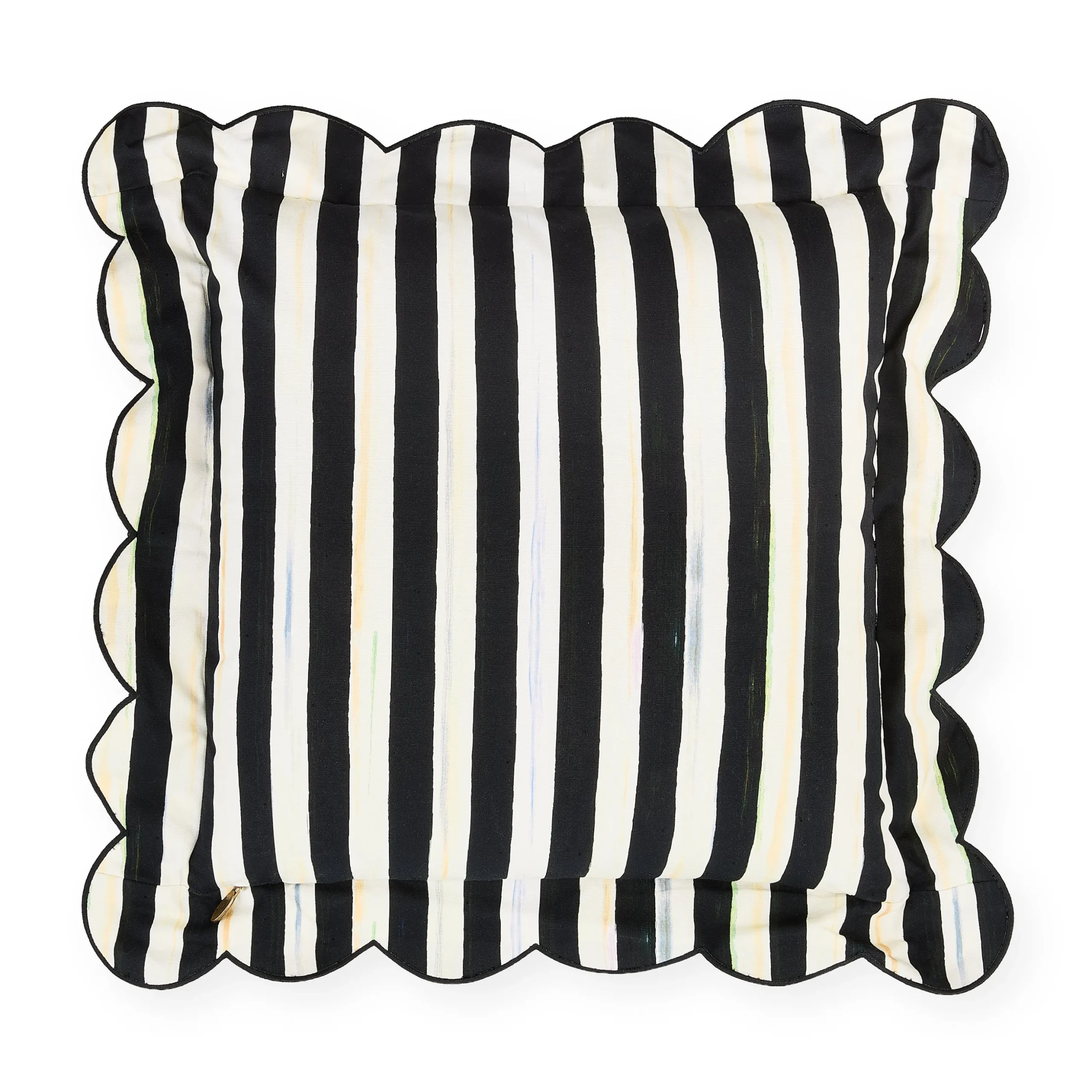 Courtly Check Reversible Scalloped Throw Pillow