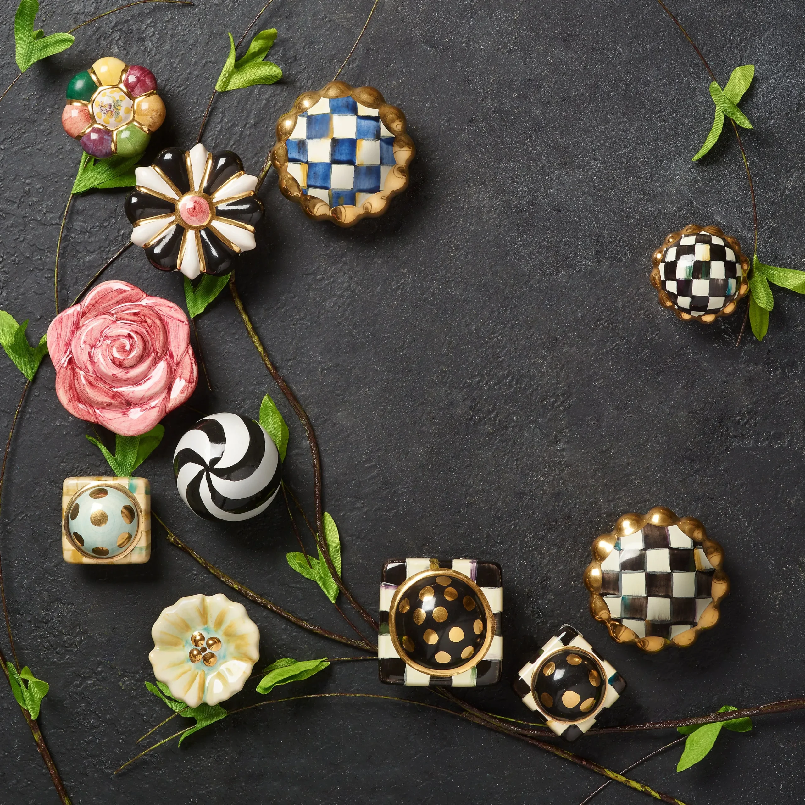 Courtly Check Round Knob