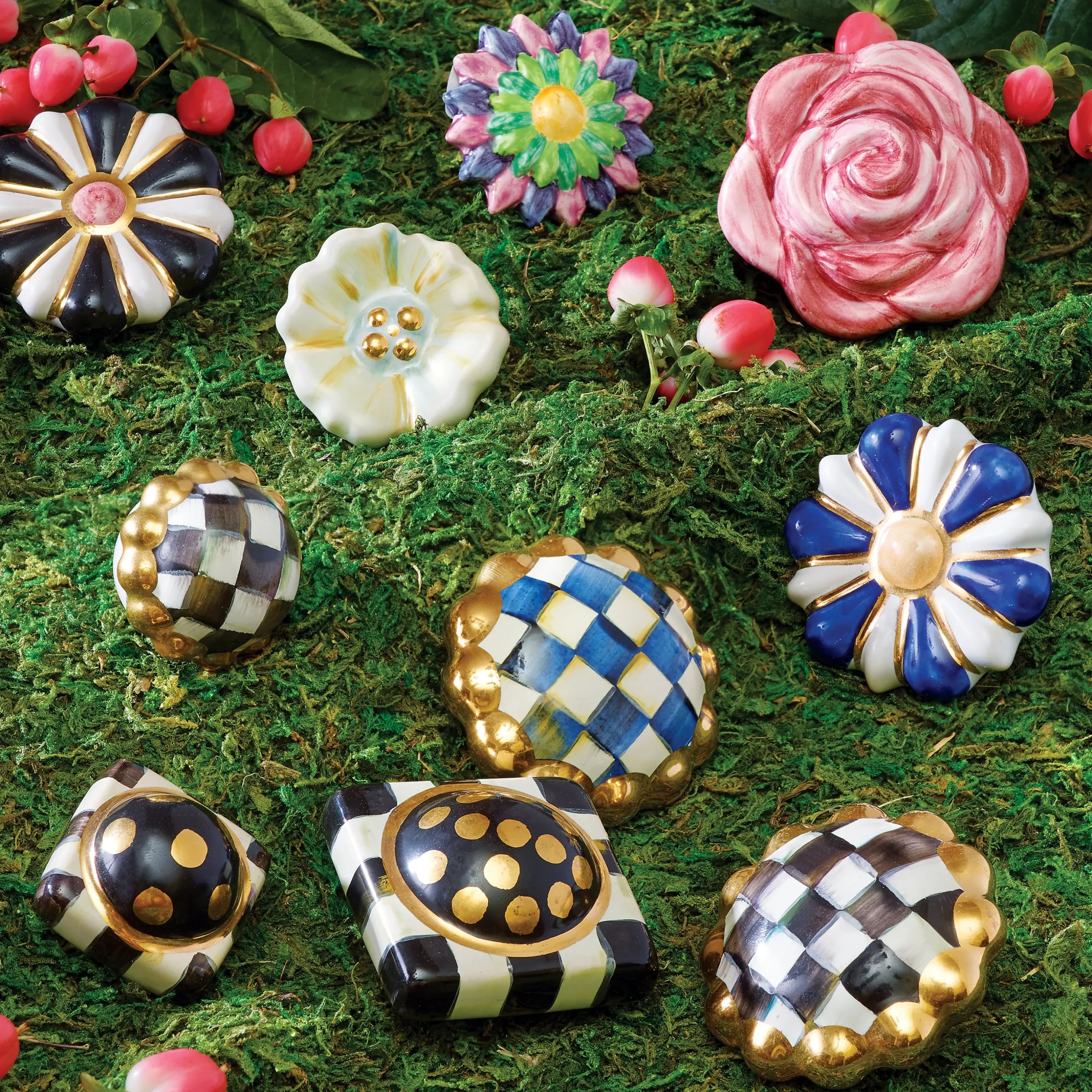 Courtly Check Round Knob