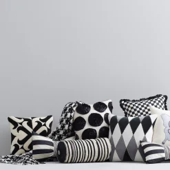 Courtly Check Ruffled Square Throw Pillow