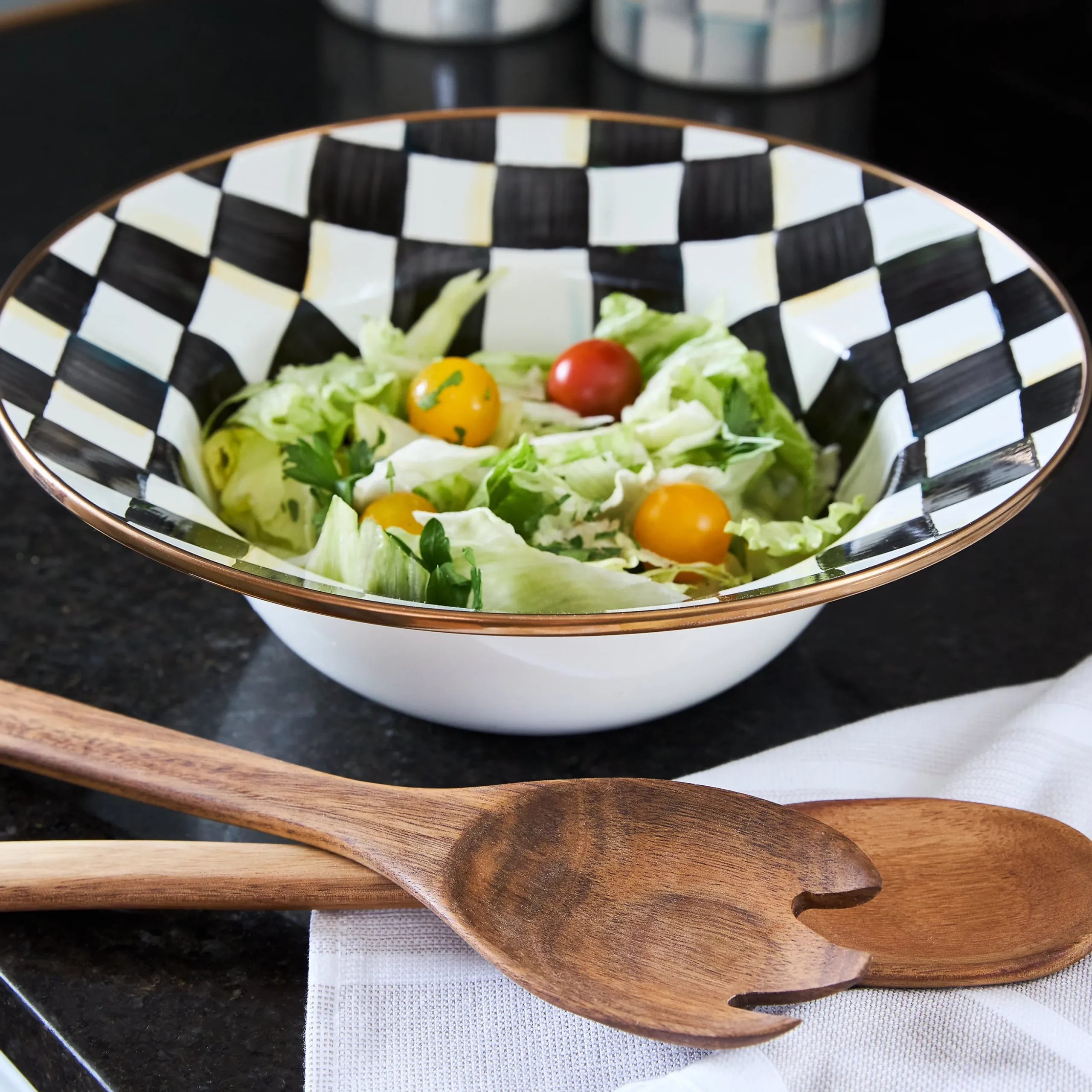 Courtly Check Salad Serving Set