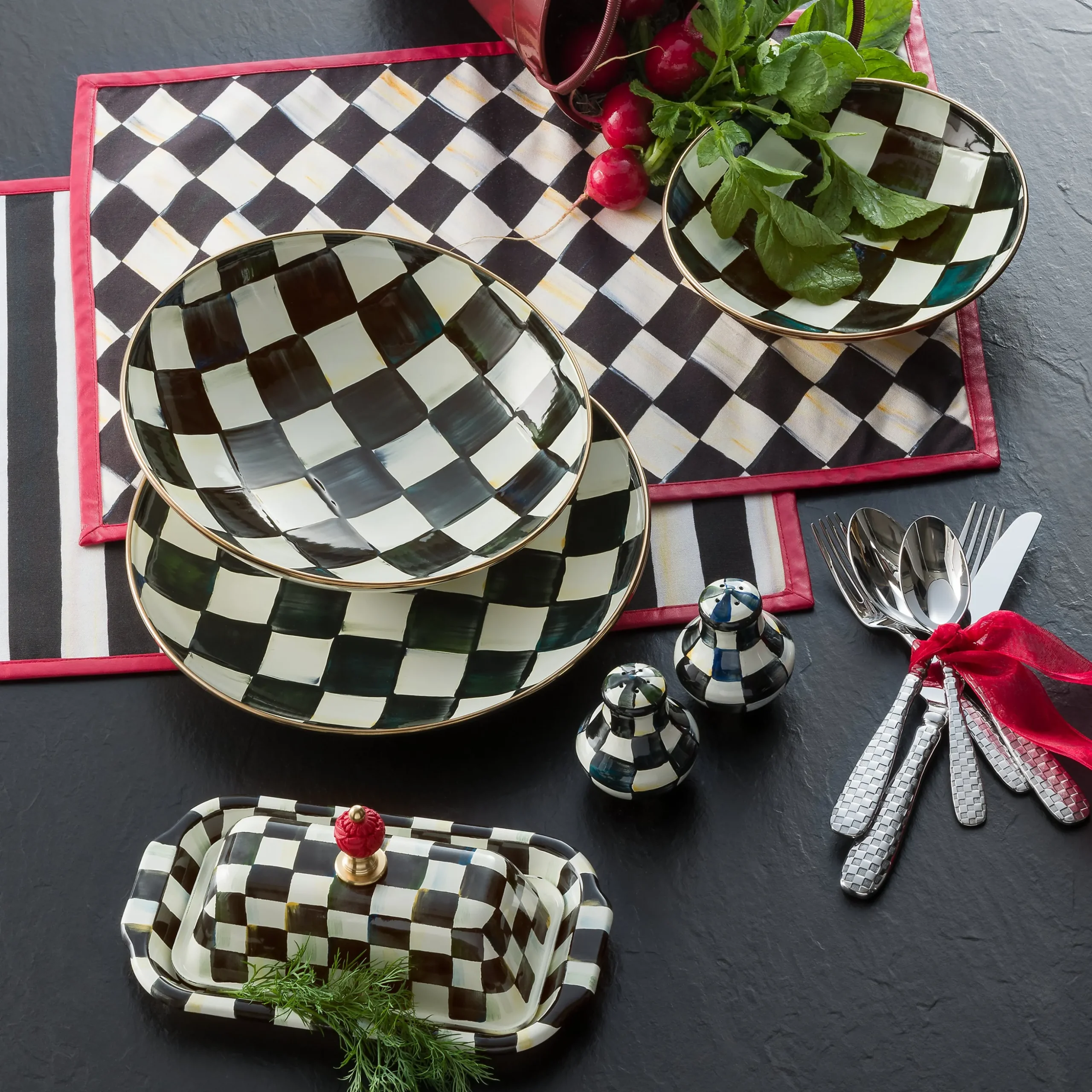Courtly Check Salt & Pepper Shakers