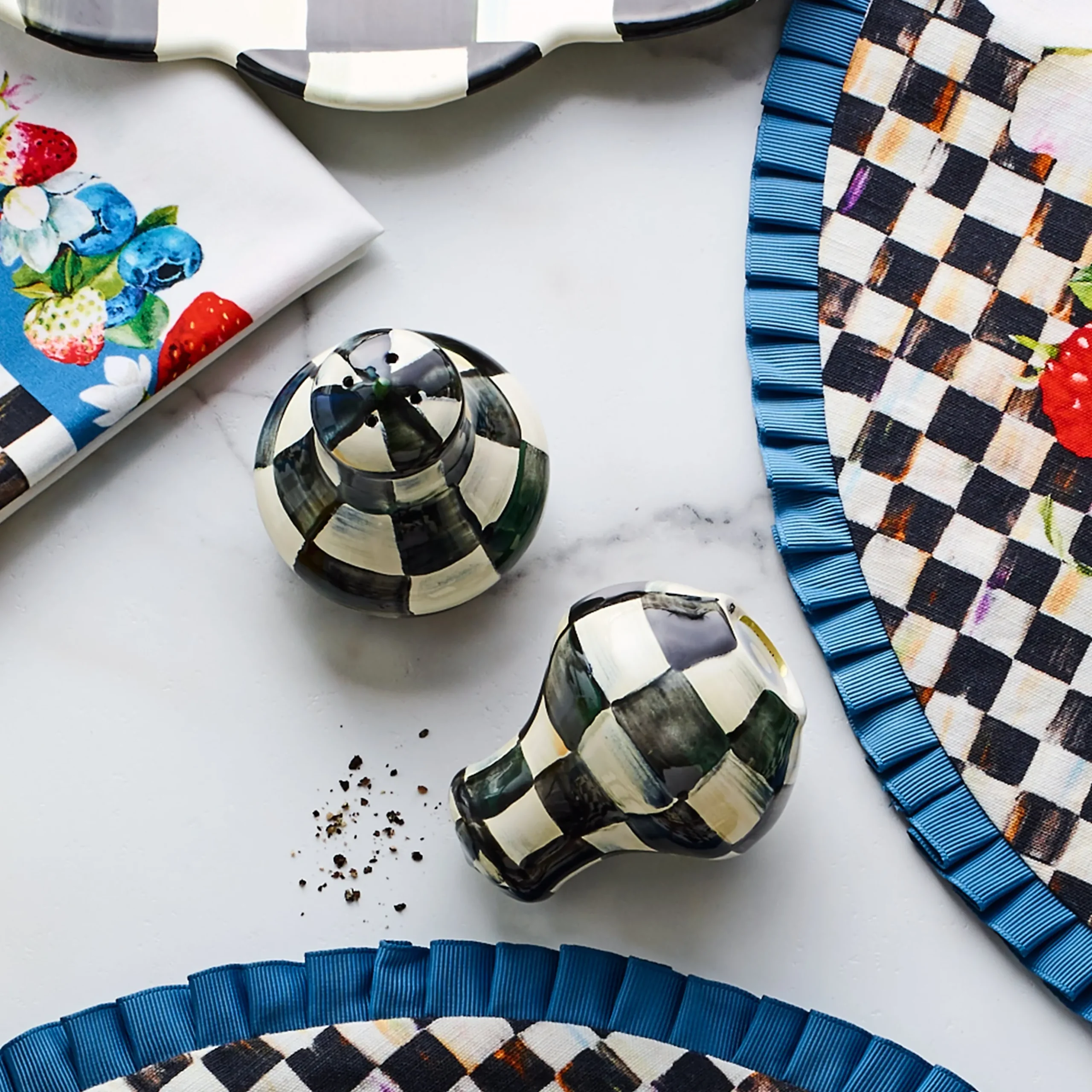 Courtly Check Salt & Pepper Shakers