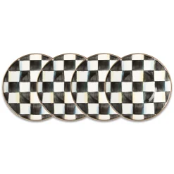 Courtly Check Saucers, Set of 4