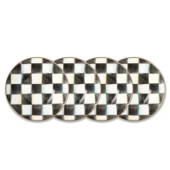Courtly Check Saucers, Set of 4