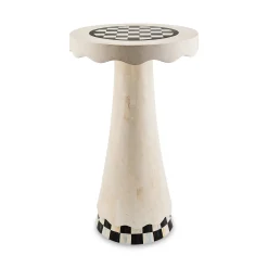 Courtly Check Scalloped Accent Table