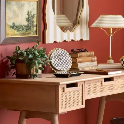 Courtly Check Scalloped Desk Clock