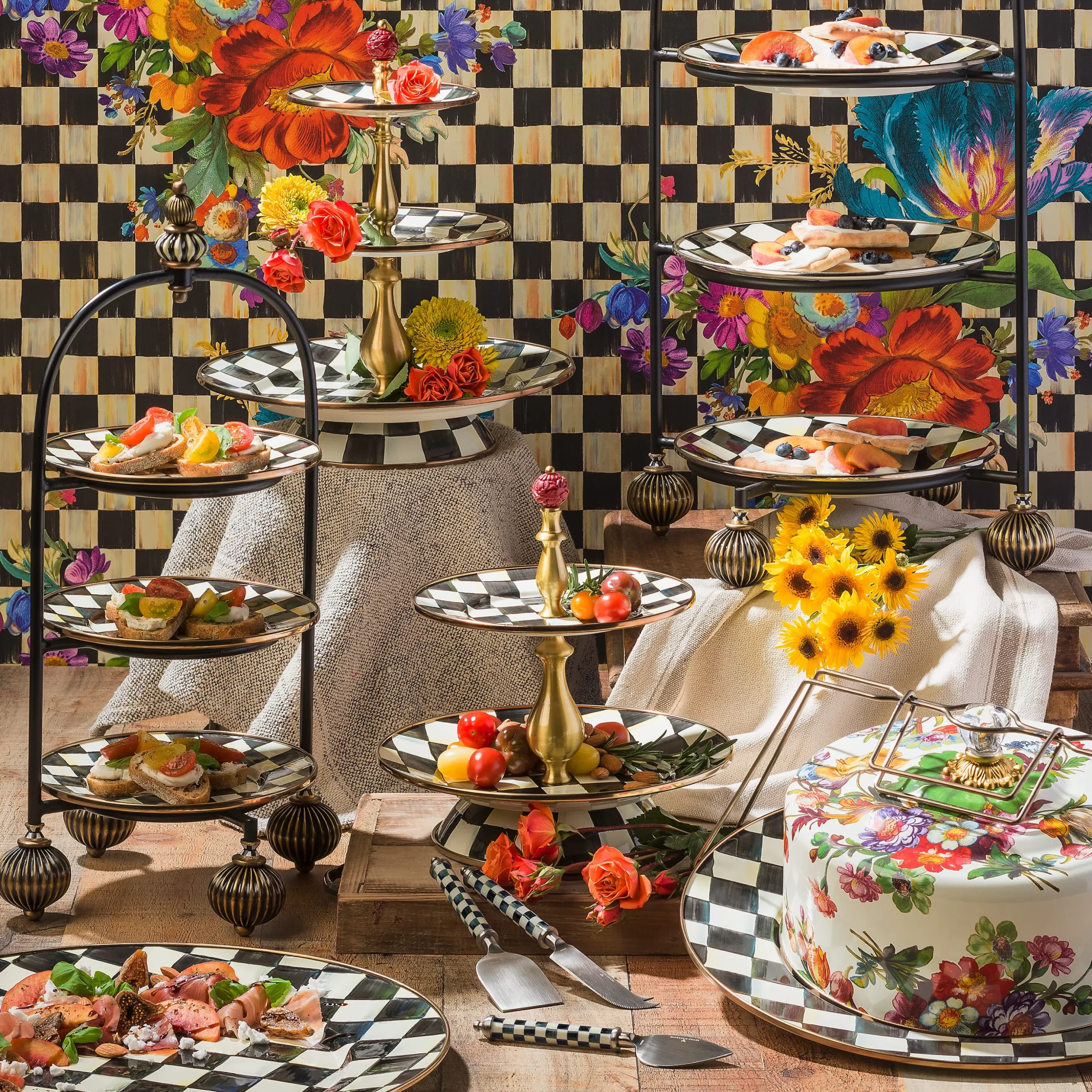 Courtly Check Serving Platter