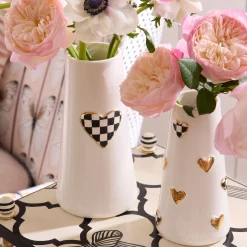 Courtly Check Short Heart Vase